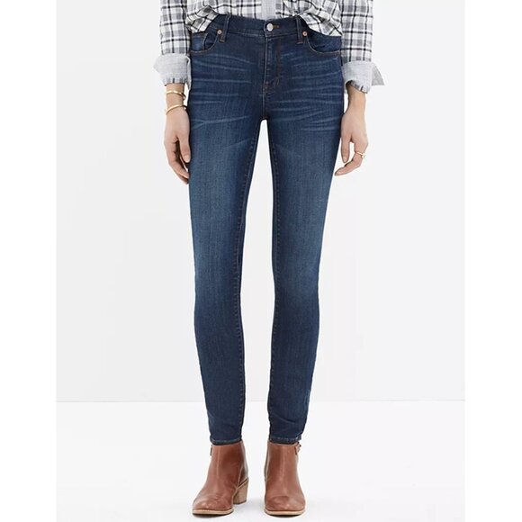 Madewell Denim - Madewell 9" High Riser Skinny Skinny Jean Polly Wash Stretch Denim High Waist 25